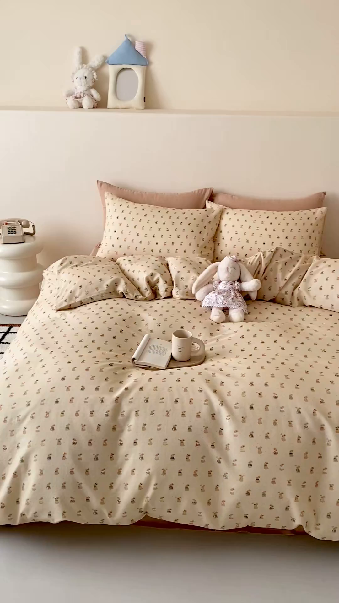 91家纺网 家纺一手货源 找家纺 时光里 2025新款A类全棉双层纱卡通风七色系列第二波 可艾