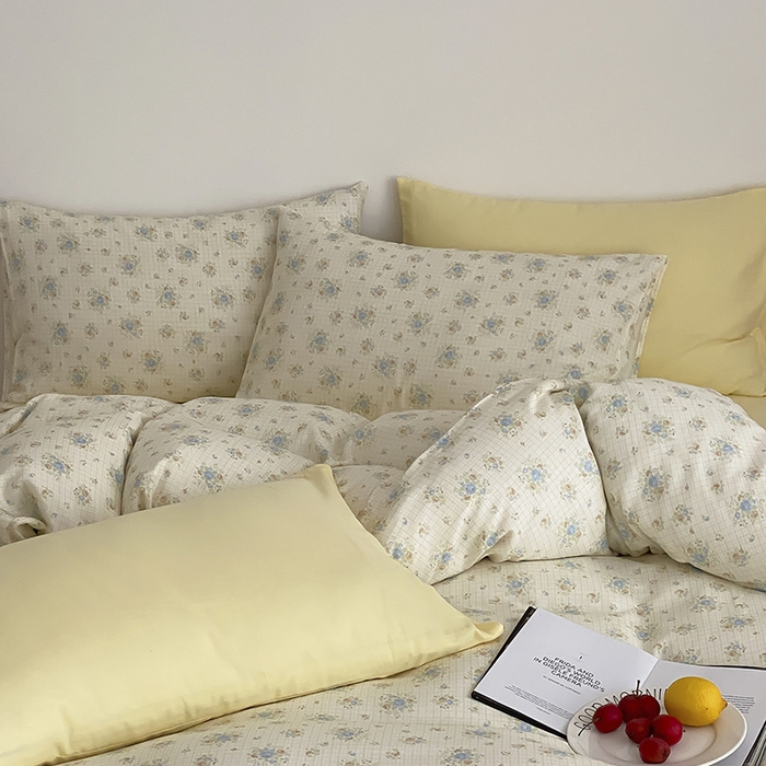 91家纺网 家纺一手货源 找家纺 （总）时光里 2025新款A类全棉双层纱韩式风系列第三波