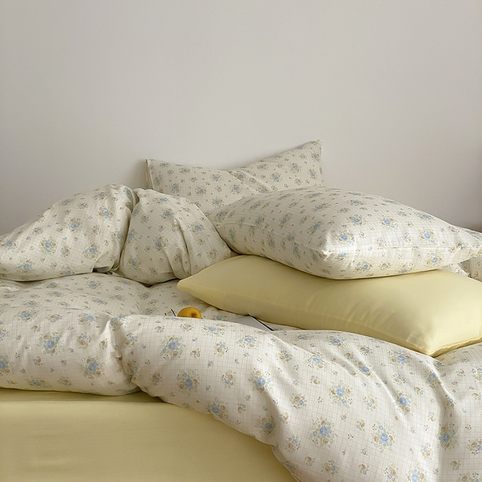 91家纺网 家纺一手货源 找家纺 （总）时光里 2025新款A类全棉双层纱韩式风系列第三波