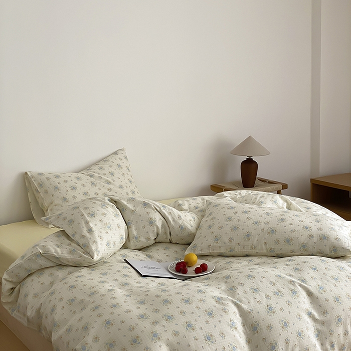 91家纺网 家纺一手货源 找家纺 （总）时光里 2025新款A类全棉双层纱韩式风系列第三波