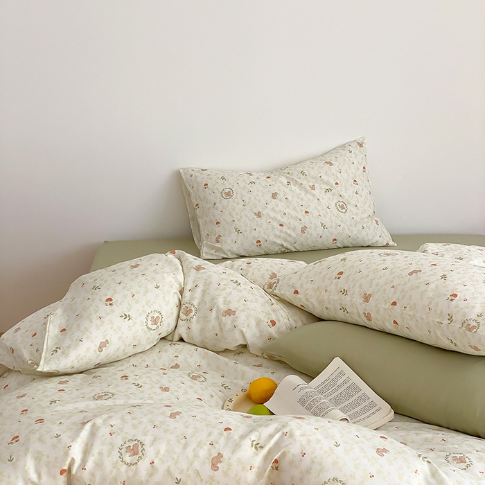 91家纺网 家纺一手货源 找家纺 时光里 2025新款A类全棉双层纱韩式风系列第三波 漫野