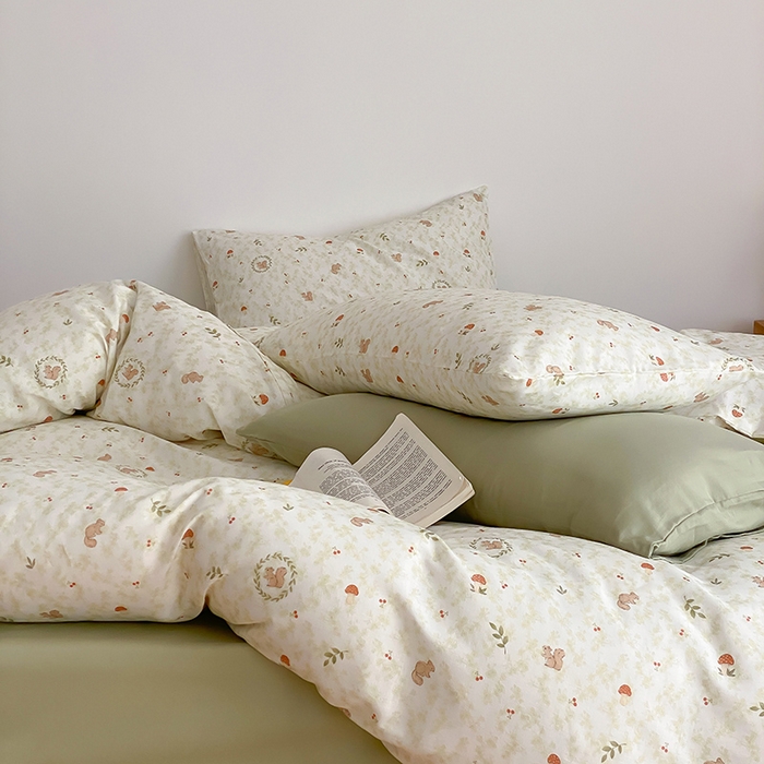 91家纺网 家纺一手货源 找家纺 时光里 2025新款A类全棉双层纱韩式风系列第三波 漫野