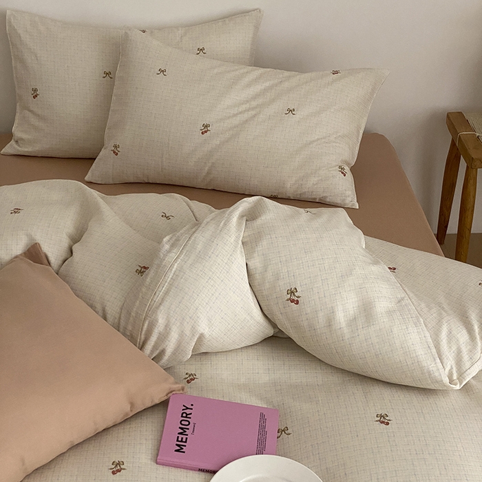 91家纺网 家纺一手货源 找家纺 时光里 2025新款A类全棉双层纱韩式风系列第三波 云蔓-白