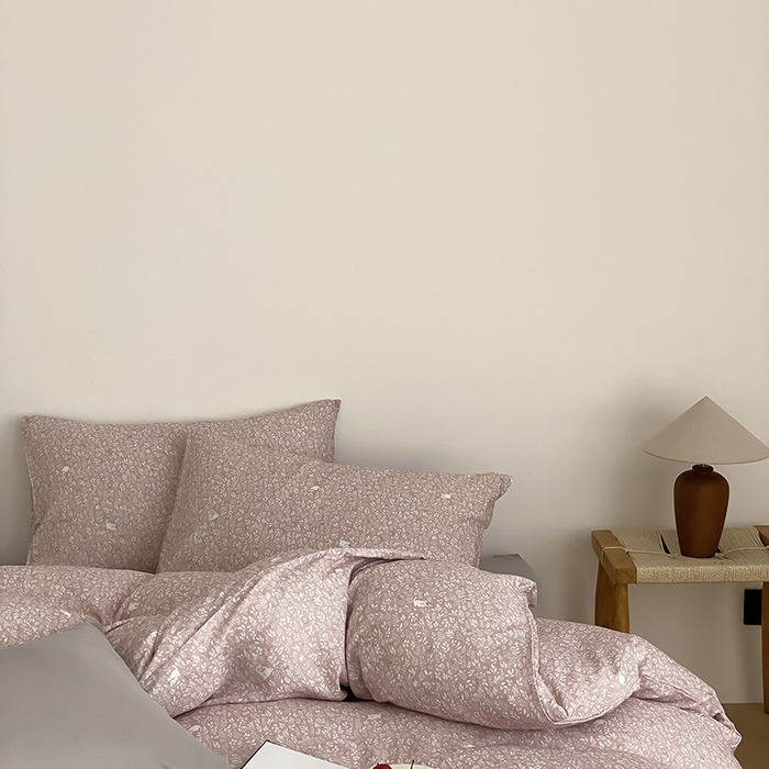 91家纺网 家纺一手货源 找家纺 时光里 2025新款A类全棉双层纱韩式风系列第三波 晓时光-粉