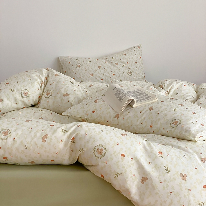 91家纺网 家纺一手货源 找家纺 时光里 2025新款A类全棉双层纱韩式风系列第三波 漫野