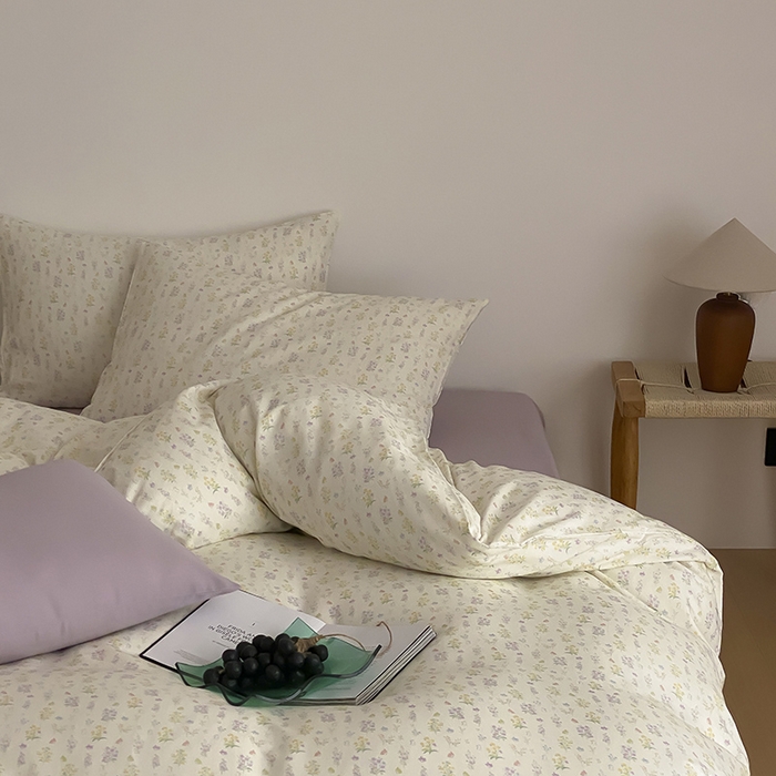 91家纺网 家纺一手货源 找家纺 时光里 2025新款A类全棉双层纱韩式风系列第三波 小确幸