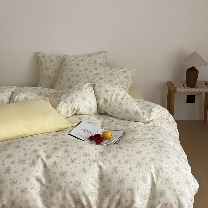 91家纺网 家纺一手货源 找家纺 时光里 2025新款A类全棉双层纱韩式风系列第三波 花屿