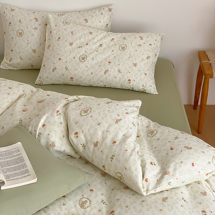 91家纺网 家纺一手货源 找家纺 时光里 2025新款A类全棉双层纱韩式风系列第三波 漫野