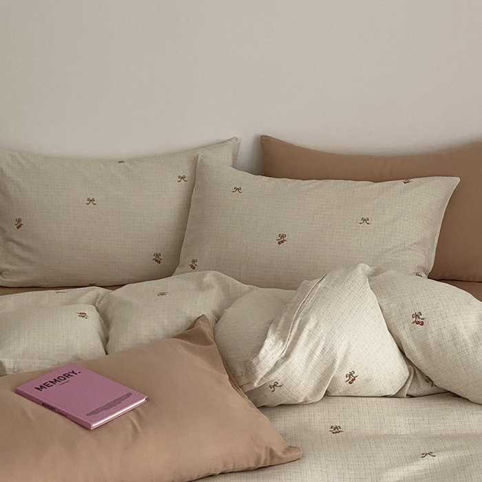 91家纺网 家纺一手货源 找家纺 时光里 2025新款A类全棉双层纱韩式风系列第三波 云蔓-白