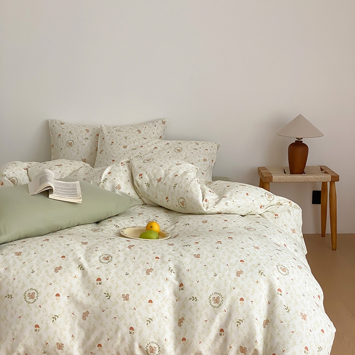 91家纺网 家纺一手货源 找家纺 时光里 2025新款A类全棉双层纱韩式风系列第三波 漫野