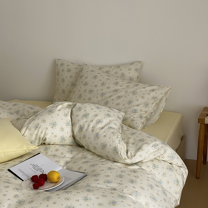 91家纺网 家纺一手货源 找家纺 时光里 2025新款A类全棉双层纱韩式风系列第三波 花屿