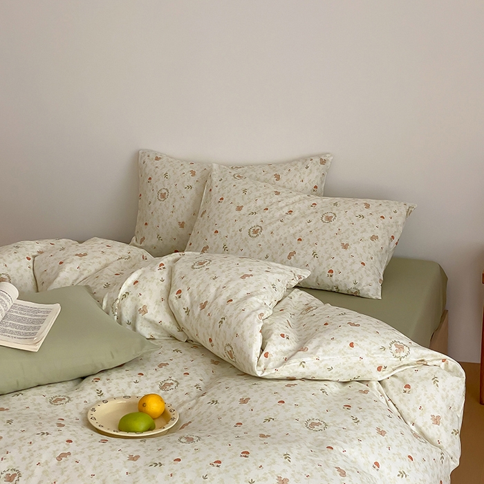 91家纺网 家纺一手货源 找家纺 时光里 2025新款A类全棉双层纱韩式风系列第三波 漫野