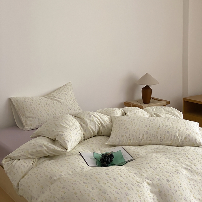 91家纺网 家纺一手货源 找家纺 时光里 2025新款A类全棉双层纱韩式风系列第三波 小确幸