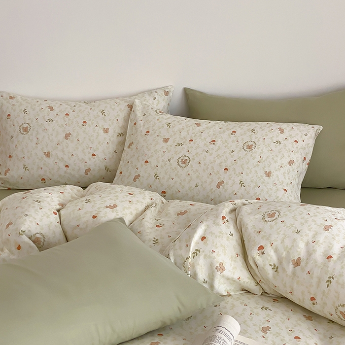 91家纺网 家纺一手货源 找家纺 时光里 2025新款A类全棉双层纱韩式风系列第三波 漫野