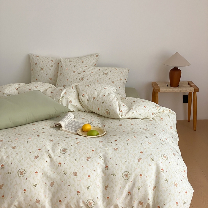 91家纺网 家纺一手货源 找家纺 时光里 2025新款A类全棉双层纱韩式风系列第三波 漫野