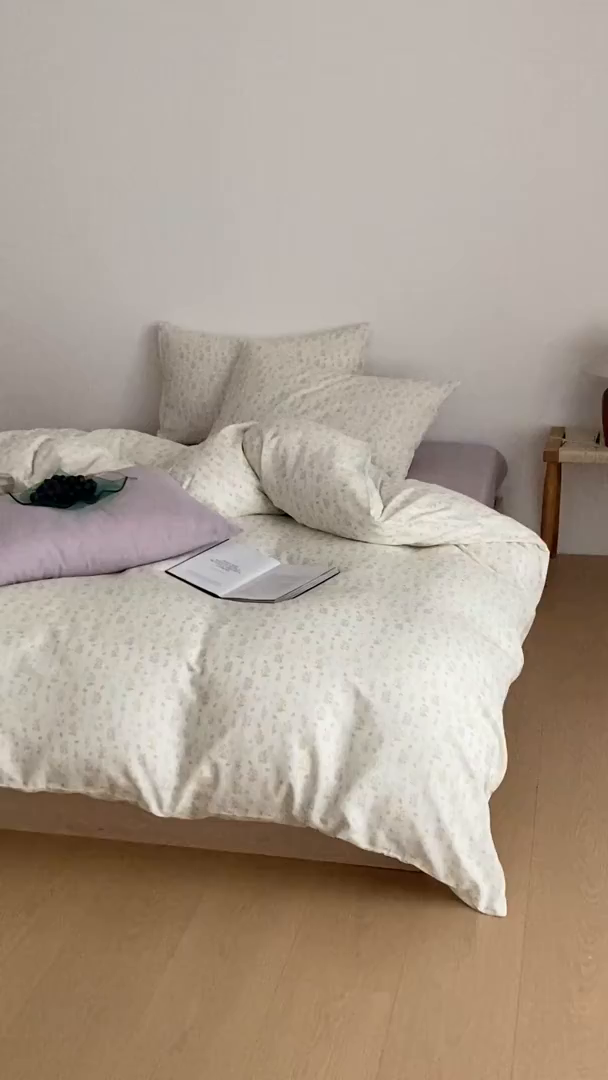 91家纺网 家纺一手货源 找家纺 时光里 2025新款A类全棉双层纱韩式风系列第三波 小确幸