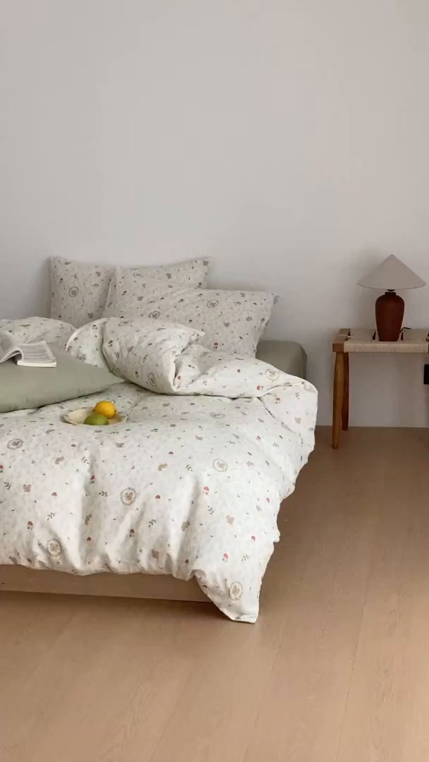 91家纺网 家纺一手货源 找家纺 时光里 2025新款A类全棉双层纱韩式风系列第三波 漫野