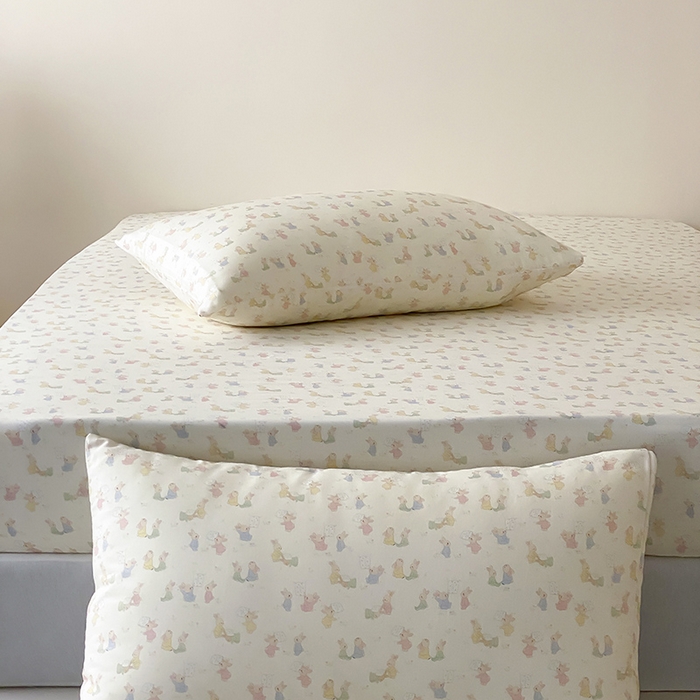 91家纺网 家纺一手货源 找家纺 （总）时光里 2025新款双层纱系列卡通风枕套