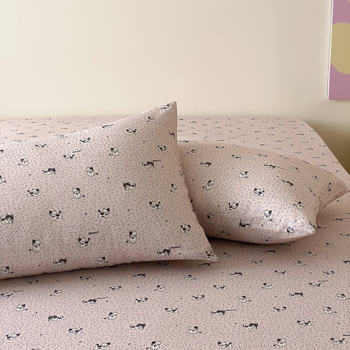 91家纺网 家纺一手货源 找家纺 （总）时光里 2025新款双层纱系列卡通风枕套