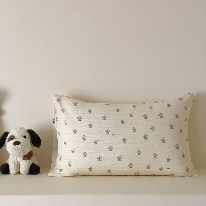 91家纺网 家纺一手货源 找家纺 时光里 2025新款双层纱系列卡通风枕套 布丁