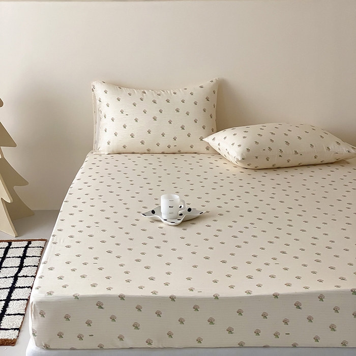 91家纺网 家纺一手货源 找家纺 时光里 2025新款双层纱系列卡通风枕套 布丁