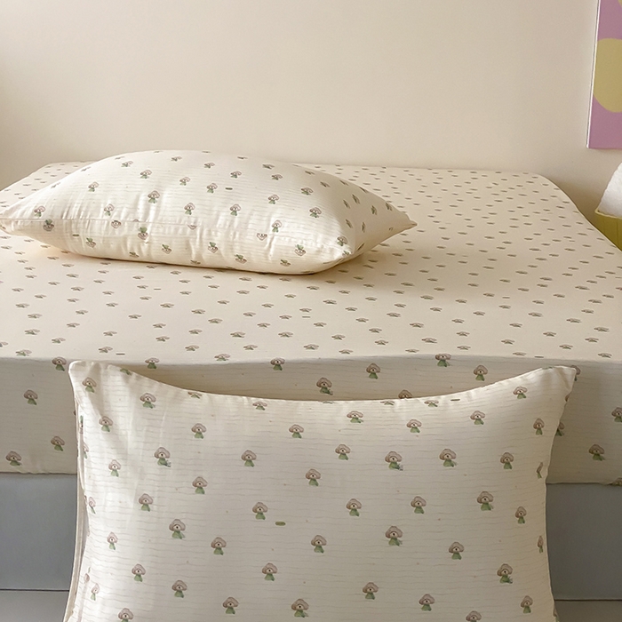 时光里 2025新款双层纱系列卡通风枕套 布丁