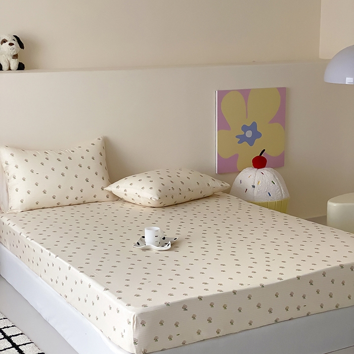 91家纺网 家纺一手货源 找家纺 时光里 2025新款双层纱系列卡通风枕套 布丁