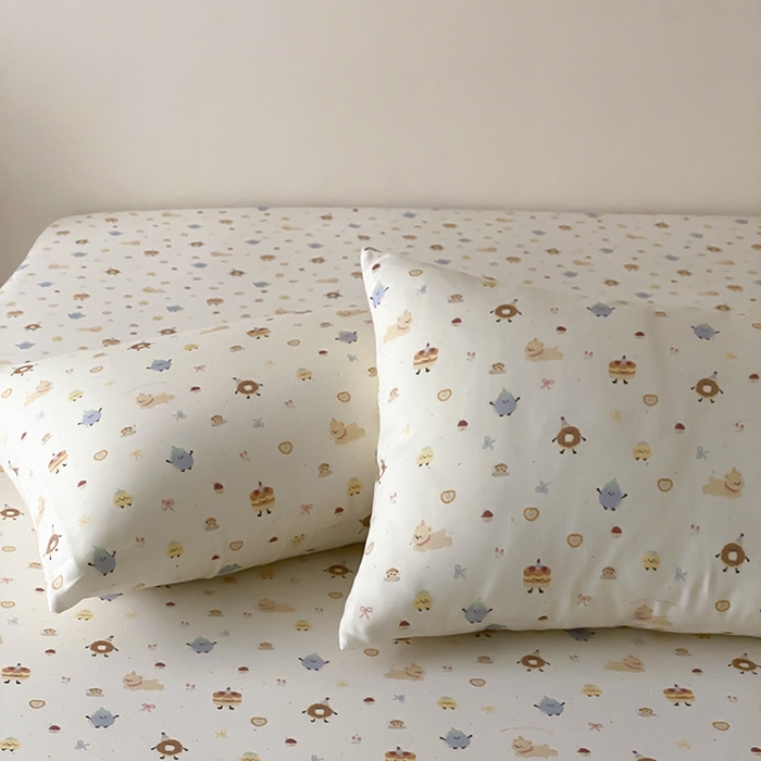 91家纺网 家纺一手货源 找家纺 时光里 2025新款双层纱系列卡通风枕套 如甜初梦