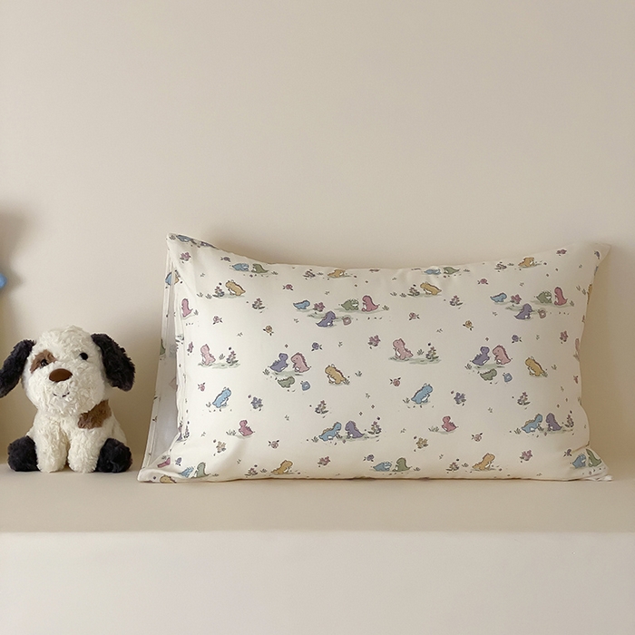 91家纺网 家纺一手货源 找家纺 时光里 2025新款双层纱系列卡通风枕套 啵啵乐园