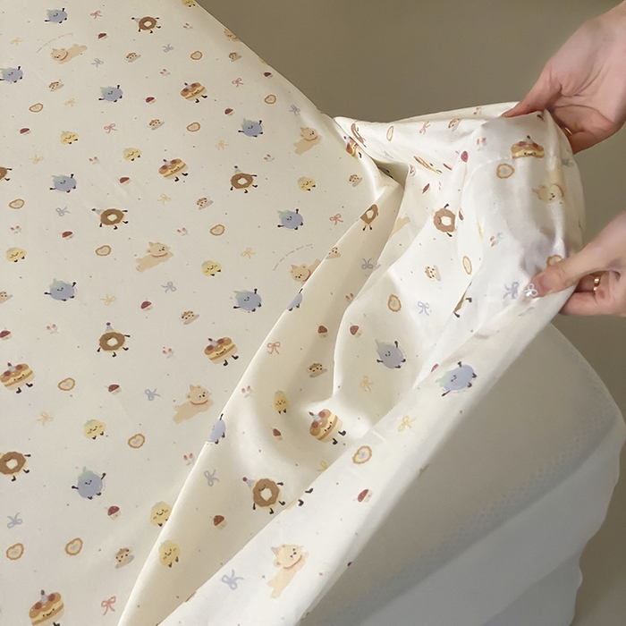 91家纺网 家纺一手货源 找家纺 时光里 2025新款双层纱系列卡通风枕套 如甜初梦