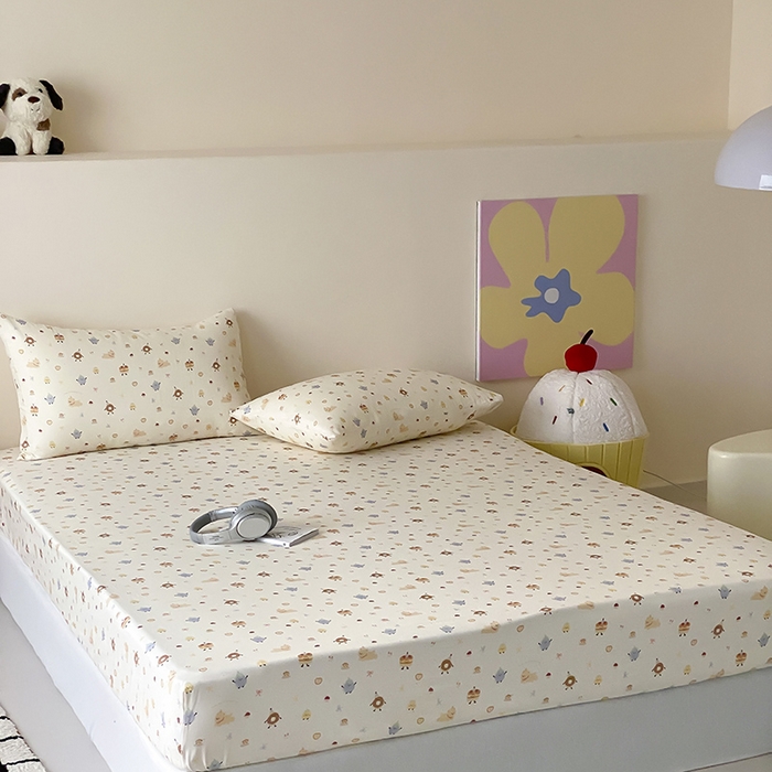 91家纺网 家纺一手货源 找家纺 时光里 2025新款双层纱系列卡通风枕套 如甜初梦