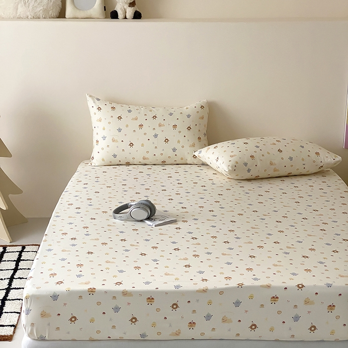 91家纺网 家纺一手货源 找家纺 时光里 2025新款双层纱系列卡通风枕套 如甜初梦