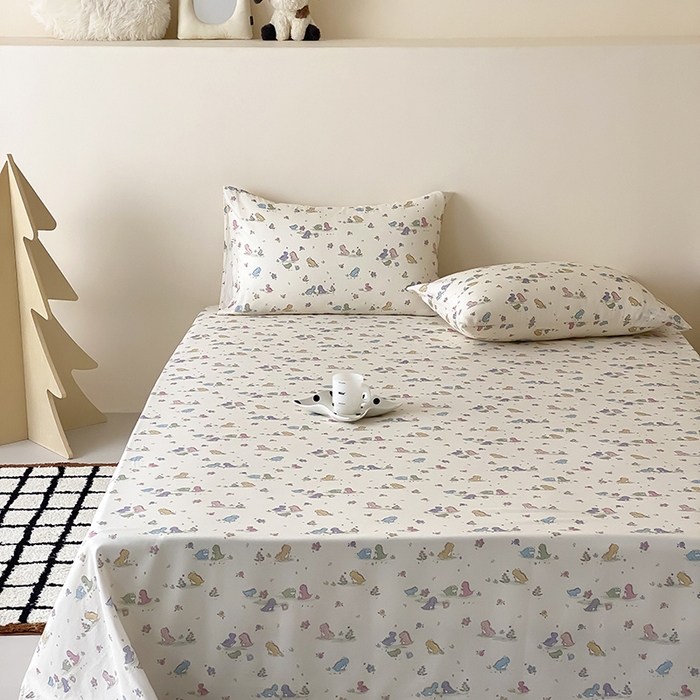 91家纺网 家纺一手货源 找家纺 时光里 2025新款双层纱系列卡通风枕套 啵啵乐园