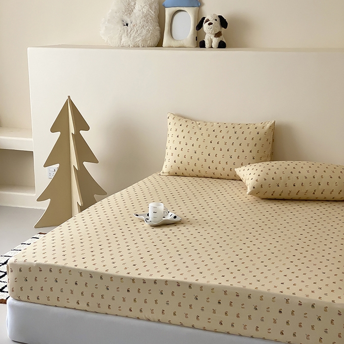 91家纺网 家纺一手货源 找家纺 时光里 2025新款双层纱系列卡通风枕套 可艾