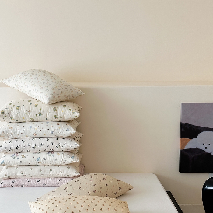 91家纺网 家纺一手货源 找家纺 时光里 2025新款双层纱系列卡通风枕套 集合图