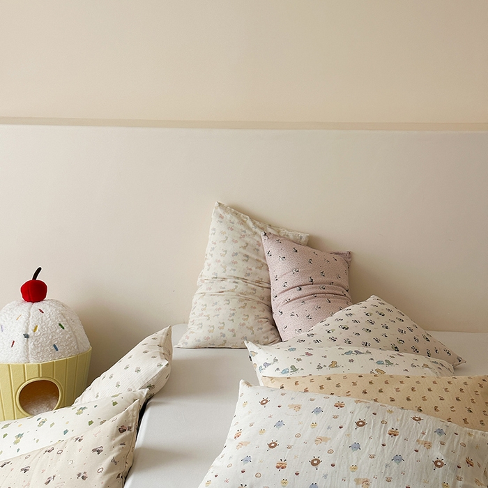 91家纺网 家纺一手货源 找家纺 时光里 2025新款双层纱系列卡通风枕套 集合图