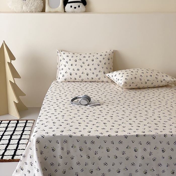 91家纺网 家纺一手货源 找家纺 时光里 2025新款双层纱系列卡通风枕套 竹汐恋