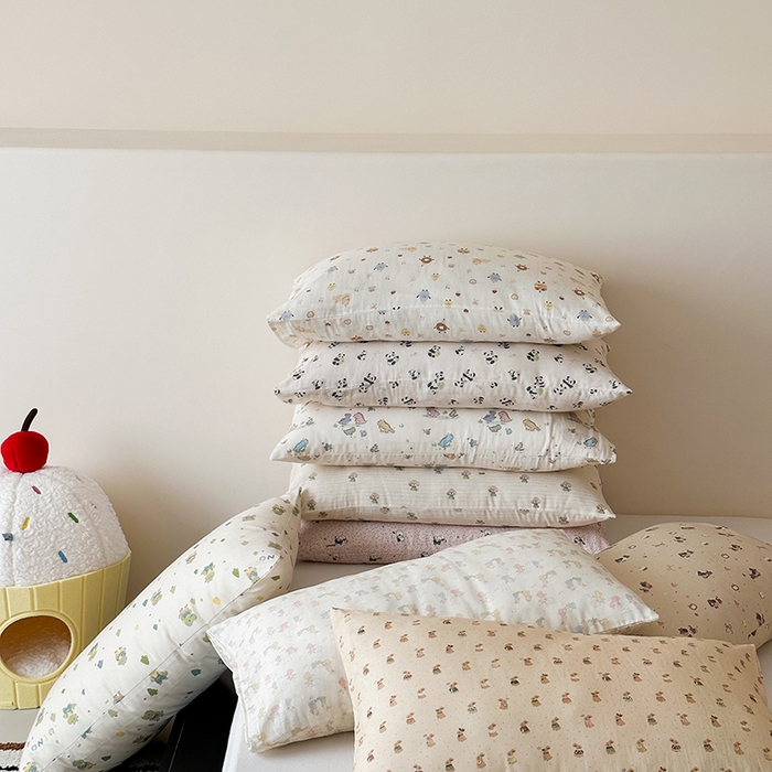 91家纺网 家纺一手货源 找家纺 时光里 2025新款双层纱系列卡通风枕套 集合图