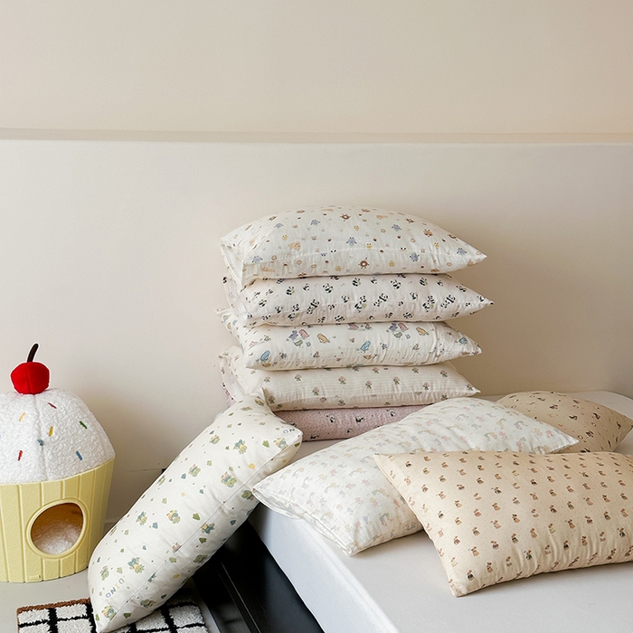 91家纺网 家纺一手货源 找家纺 时光里 2025新款双层纱系列卡通风枕套 集合图