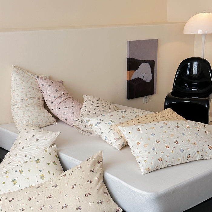 91家纺网 家纺一手货源 找家纺 时光里 2025新款双层纱系列卡通风枕套 集合图