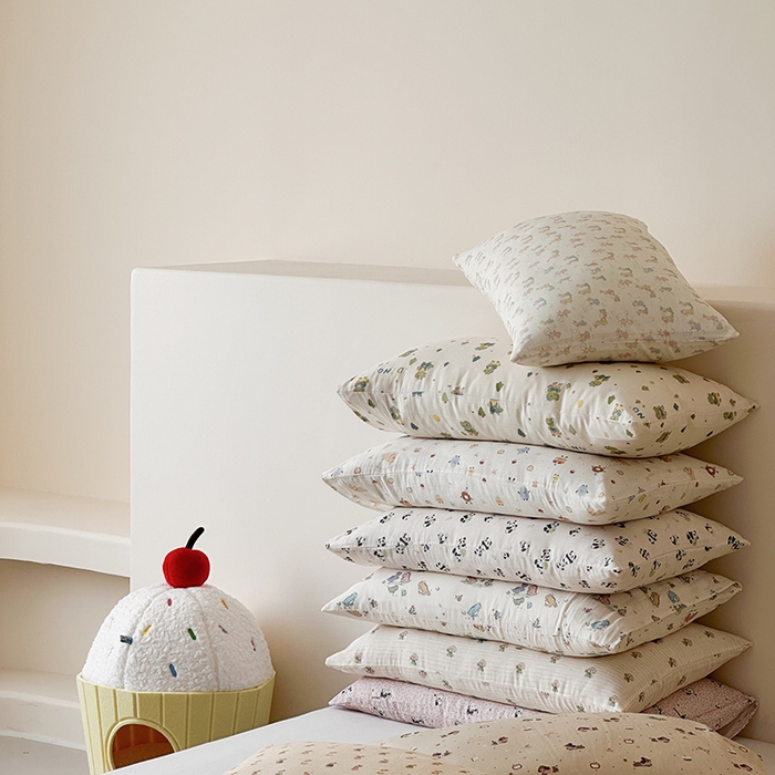 91家纺网 家纺一手货源 找家纺 时光里 2025新款双层纱系列卡通风枕套 集合图