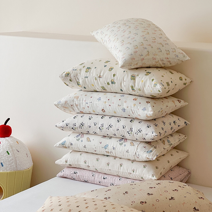 91家纺网 家纺一手货源 找家纺 时光里 2025新款双层纱系列卡通风枕套 集合图