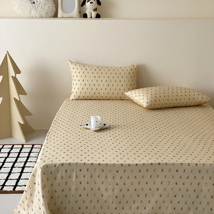 91家纺网 家纺一手货源 找家纺 时光里 2025新款双层纱系列卡通风枕套 可艾