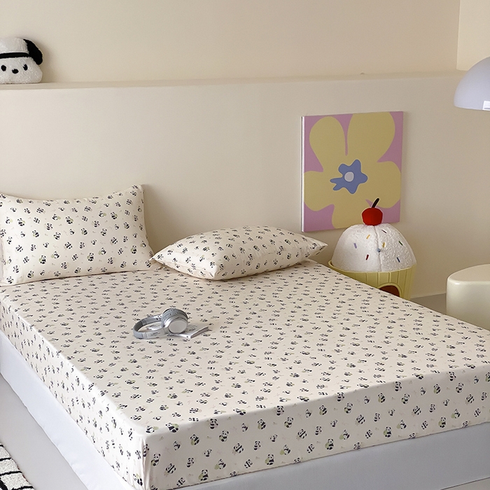 91家纺网 家纺一手货源 找家纺 时光里 2025新款双层纱系列卡通风枕套 竹汐恋