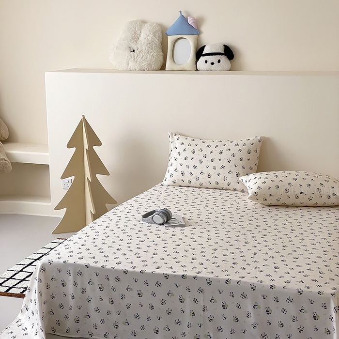 91家纺网 家纺一手货源 找家纺 时光里 2025新款双层纱系列卡通风枕套 竹汐恋