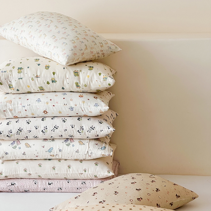 91家纺网 家纺一手货源 找家纺 时光里 2025新款双层纱系列卡通风枕套 集合图