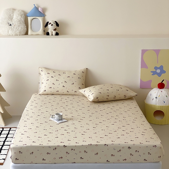 91家纺网 家纺一手货源 找家纺 （总）时光里 2025新款双层纱系列卡通风床笠