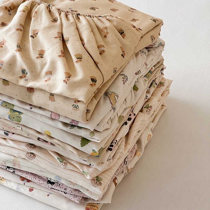 91家纺网 家纺一手货源 找家纺 （总）时光里 2025新款双层纱系列卡通风床笠