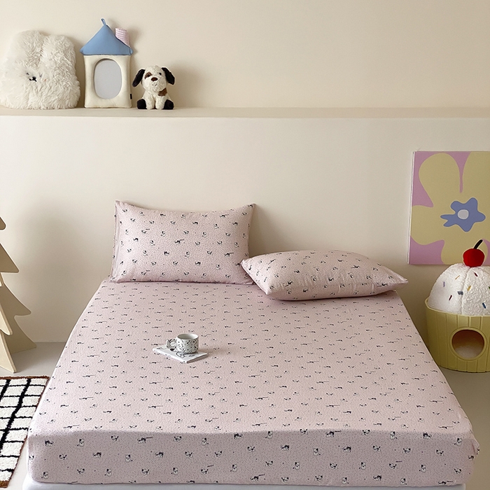 时光里 2025新款双层纱系列卡通风床笠 豹豹妮