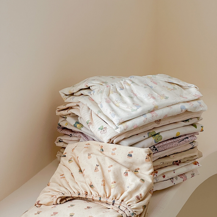 91家纺网 家纺一手货源 找家纺 时光里 2025新款双层纱系列卡通风床笠 集合图